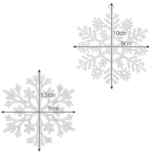 Christmas baubles - snowflakes 12pcs Ruhhy 22516 - Pilt 3