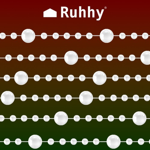 Christmas tree garland - pearls 5m Ruhhy 22499 - Pilt 2