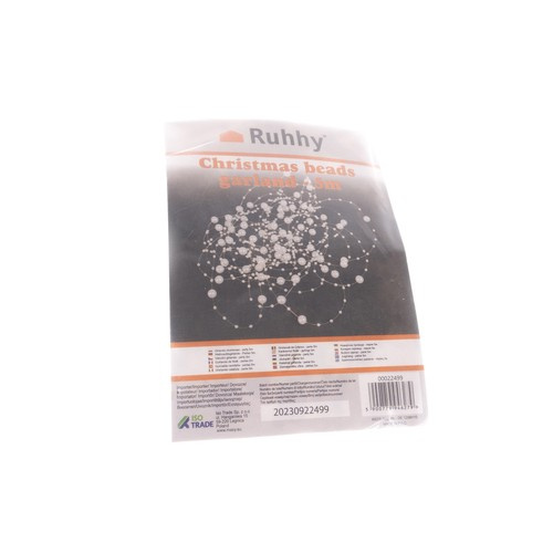 Christmas tree garland - pearls 5m Ruhhy 22499 - Pilt 5