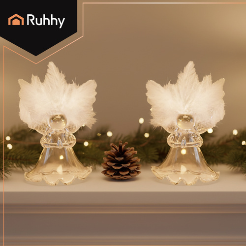 Transparent baubles - angels 6 pcs. Ruhhy 22497 - Pilt 5