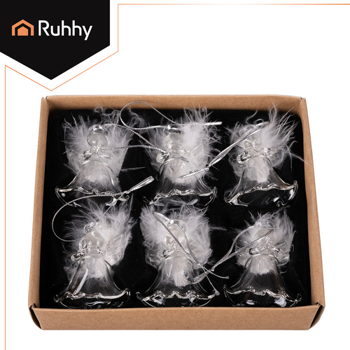 Transparent baubles - angels 6 pcs. Ruhhy 22497 - Pilt 3