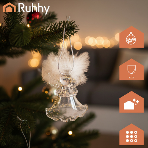 Transparent baubles - angels 6 pcs. Ruhhy 22497 - Pilt 4