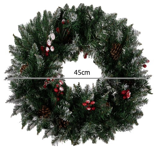 Wreath - snow-covered Christmas decoration Ruhhy 22302 - Pilt 4