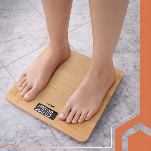 LCD bathroom scale - wooden Ruhhy 22522 - Pilt 14