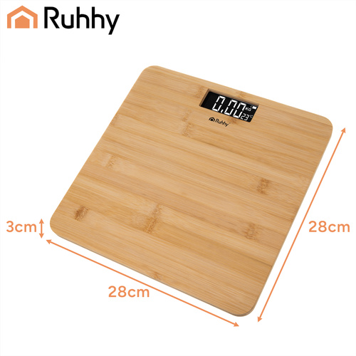 LCD bathroom scale - wooden Ruhhy 22522 - Pilt 2