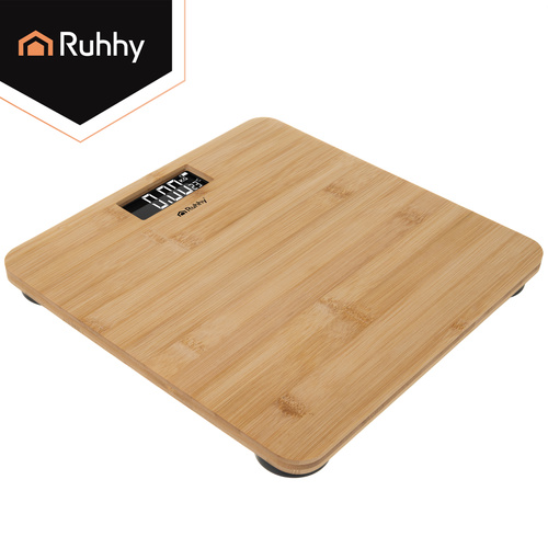 LCD bathroom scale - wooden Ruhhy 22522 - Pilt 8