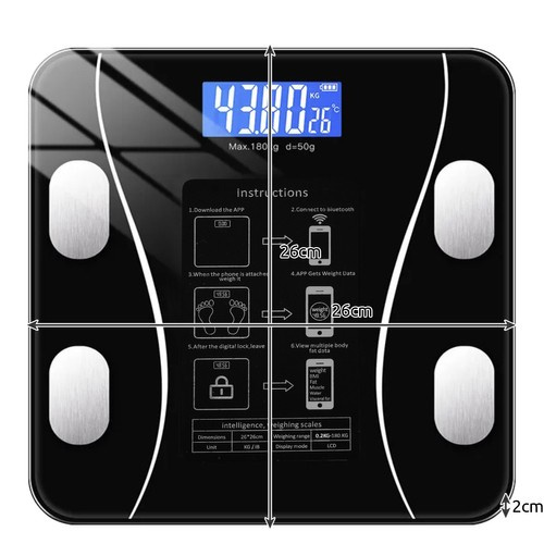 Ruhhy 22525 LCD analytical bathroom scale - Pilt 3