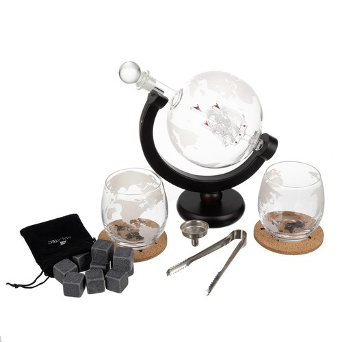 Decanter - globe - whiskey set Malatec 22553 - Pilt 6