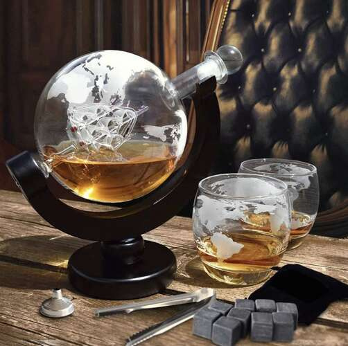 Decanter - globe - whiskey set Malatec 22553 - Pilt 19