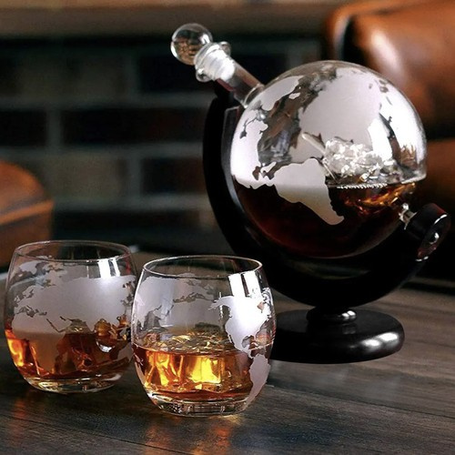 Decanter - globe - whiskey set Malatec 22553 - Pilt 4