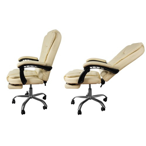 Office chair with footrest - beige Malatec 23287 - Pilt 5