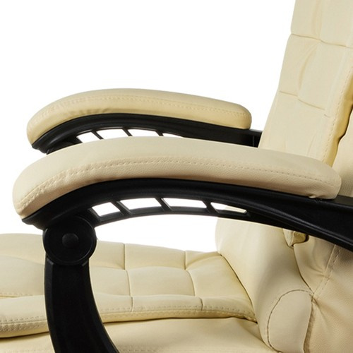 Office chair with footrest - beige Malatec 23287 - Pilt 7