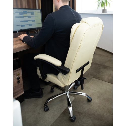 Office chair with footrest - beige Malatec 23287 - Pilt 14