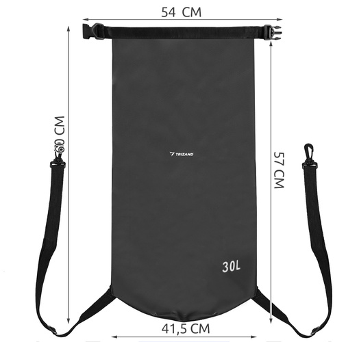 Waterproof bag 30L black 23568 - Pilt 2