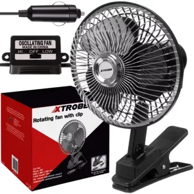 Xtrobb 23194 klambriga pöörlev ventilaator