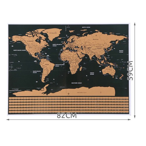 World map scratch card with flags 23443 - Pilt 3