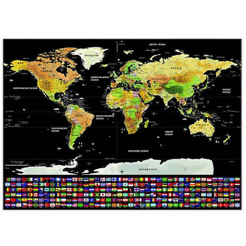 World map scratch card with flags 23443 - Pilt 5