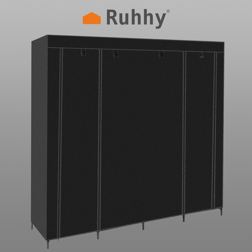 Kokkupandav riidest riidekapp 170x170 cm Ruhhy 23740 - Pilt 2