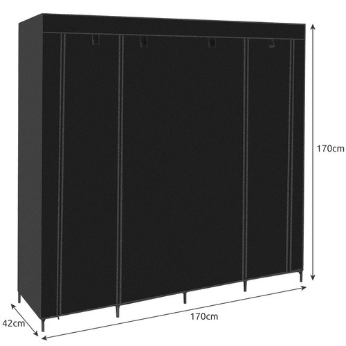 Kokkupandav riidest riidekapp 170x170 cm Ruhhy 23740 - Pilt 3