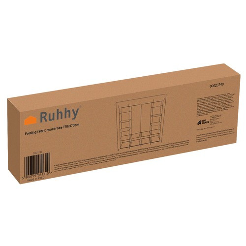 Kokkupandav riidest riidekapp 170x170 cm Ruhhy 23740 - Pilt 14