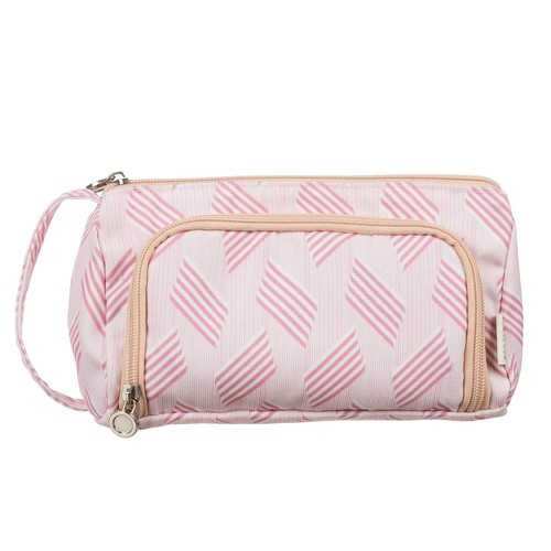 School Pencil Case Two-Compartment Folding Pouch Double Pink for Children - Pilt 4