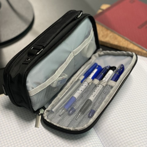 Double extendable pencil case - black Maaleo 24516 - Pilt 11