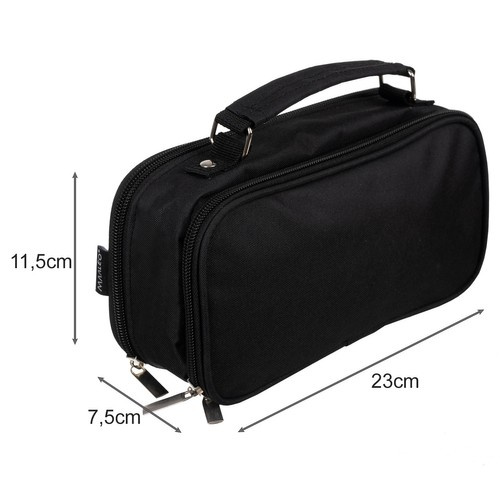 Double extendable pencil case - black Maaleo 24516 - Pilt 4