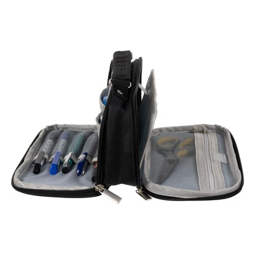 Double extendable pencil case - black Maaleo 24516 - Pilt 8