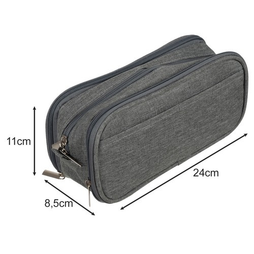 Triple folding pencil case - gray Maaleo 24512 - Pilt 3