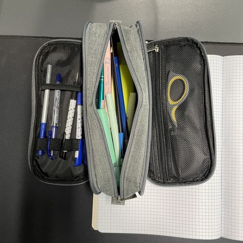 Triple folding pencil case - gray Maaleo 24512 - Pilt 8
