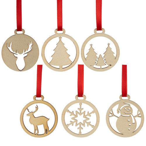 Wooden baubles - 36pcs Ruhhy 24855 - Pilt 5