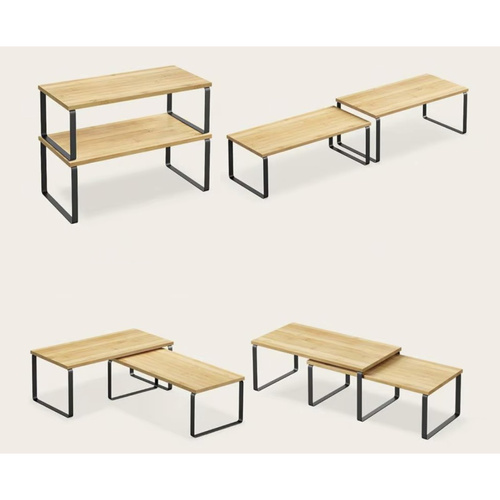 Bamboo kitchen shelf - 2 pcs Ruhhy 25661 - Pilt 3