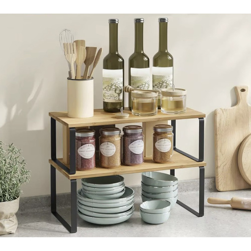Bamboo kitchen shelf - 2 pcs Ruhhy 25661 - Pilt 13