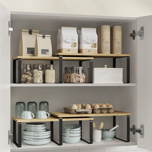 Bamboo kitchen shelf - 2 pcs Ruhhy 25661 - Pilt 12