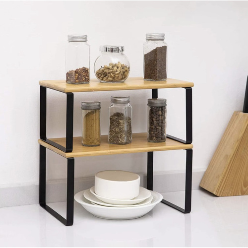 Bamboo kitchen shelf - 2 pcs Ruhhy 25661 - Pilt 9