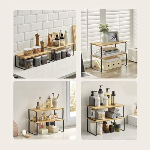 Bamboo kitchen shelf - 2 pcs Ruhhy 25661 - Pilt 10