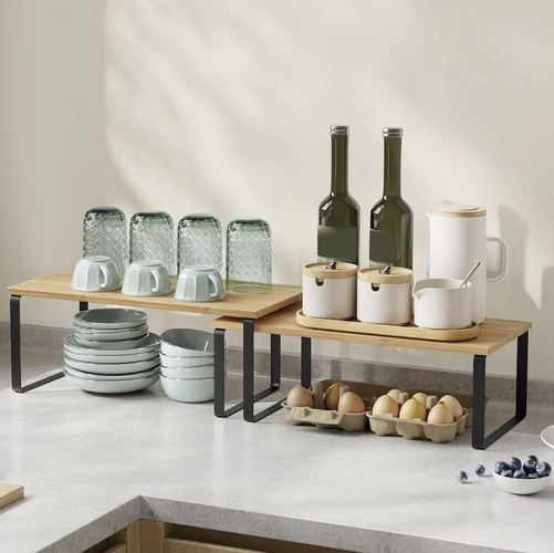 Bamboo kitchen shelf - 2 pcs Ruhhy 25661 - Pilt 11