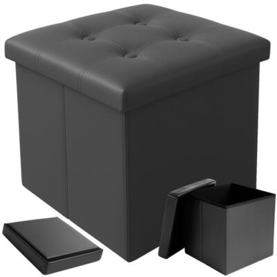 Folding pouffe gray Ruhhy 25780