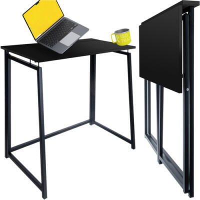 Black folding wooden desk Ruhhy 26117