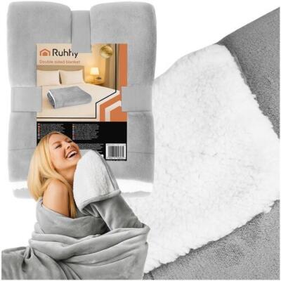 Double-sided blanket 150x200cm light gray Ruhhy 26293