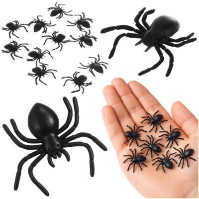 Plastic spiders - decoration - 10 pcs Ruhhy 26028