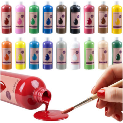 Guaššvärvid - 18 tk x 500 ml komplekt Maaleo 26341