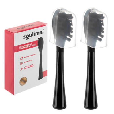 Hambaharja otsikud must 2 tk Soulima 26932