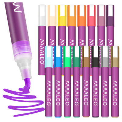 Akrüülmarkerid - 16 tk komplekt Maaleo 27051