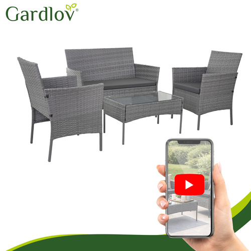 Rotangist aiamööbel antratsiit Gardlov 26907 - Pilt 8