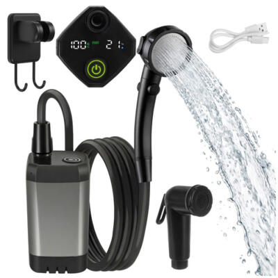 Trizand 6000mAh battery-powered travel shower