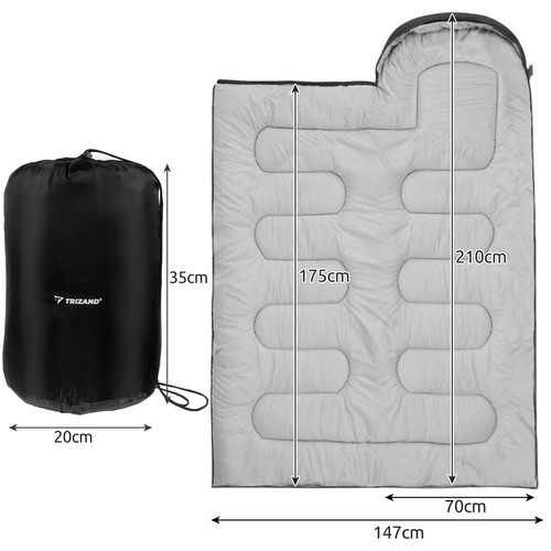 2in1 camping sleeping bag Trizand 21084 - Pilt 4