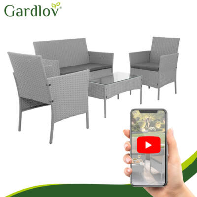 Gardlov 26910 gray rattan garden furniture