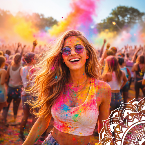 Holi värvipulbri komplekt 6x100 g Holi Cow 27335 - Pilt 9