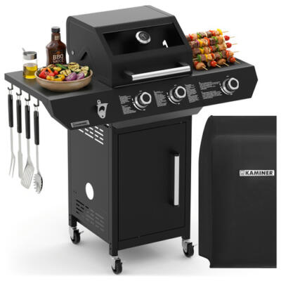 Gaasigrill 2+1 10 kW Varen Black 3.0 Kaminer
